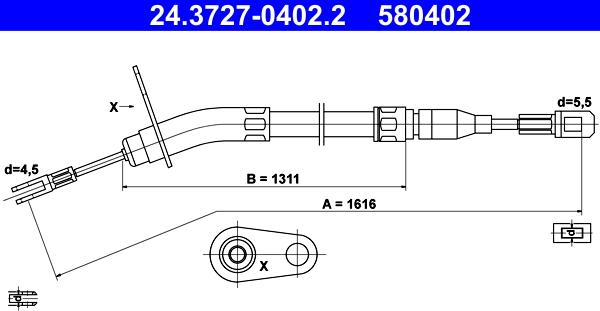 ATE 24.3727-0402.2 - LINKA HAM. RĘCZ. DB T. W123 -85 PR