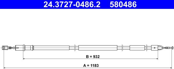 ATE 24.3727-0486.2 — Cięgło, hamulec postojowy