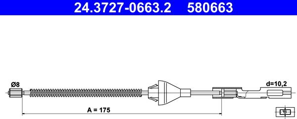 ATE 24.3727-0663.2 - LINKA HAM. RĘCZ. FORD T. FIESTA-FOCUS-FUSION 99-12 LE-PR