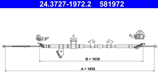 ATE 24.3727-1972.2 — Cięgło, hamulec postojowy