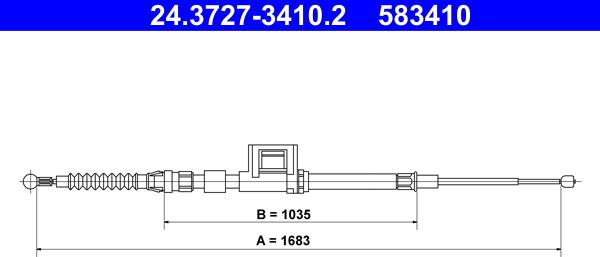ATE 24.3727-3410.2 - LINKA HAM. RĘCZ. SEAT T. LEON 1.0-2.0 12-20 LE