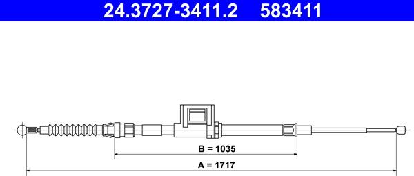ATE 24.3727-3411.2 - LINKA HAM. RĘCZ. SEAT T. LEON 1.0-2.0 12-20 PR