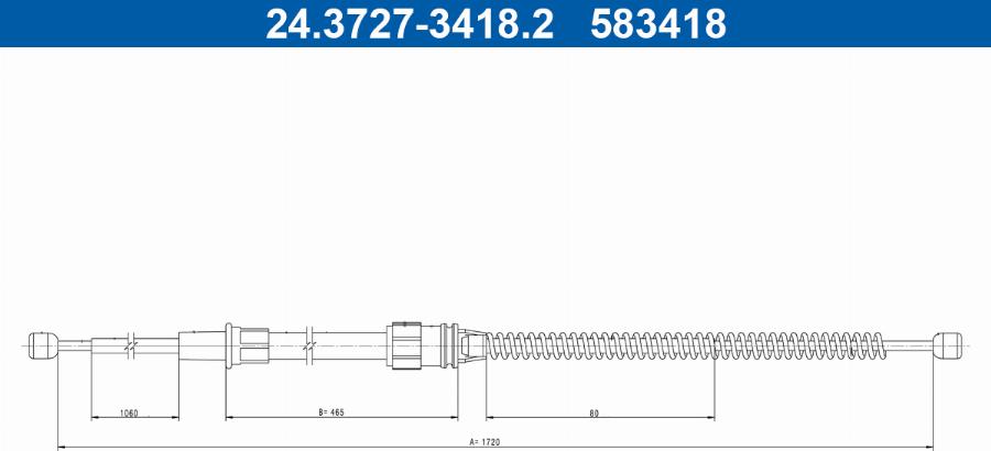 ATE 24.3727-3418.2 - LINKA HAM. RĘCZ. VW T. POLO-T-CROSS-TAIGO 1.0-2.0 17- LE-PR