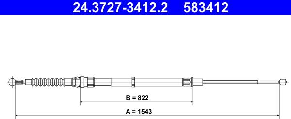 ATE 24.3727-3412.2 - LINKA HAM. RĘCZ. SKODA T. OCTAVIA 1.0-2.0 13-20 LE-PR