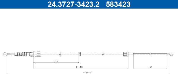 ATE 24.3727-3423.2 - LINKA HAM. RĘCZ. VW T. POLO 09- LE-PR