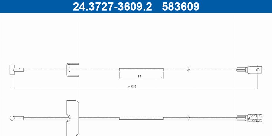 ATE 24.3727-3609.2 — Cięgło, hamulec postojowy