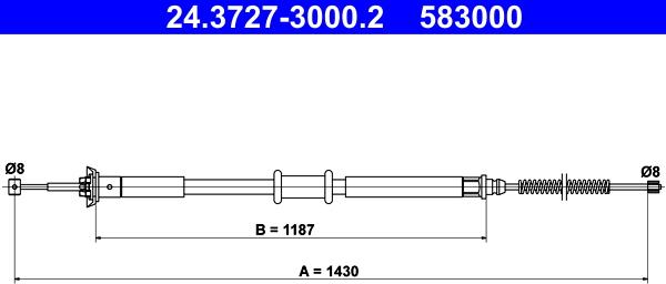 ATE 24.3727-3000.2 — Cięgło, hamulec postojowy