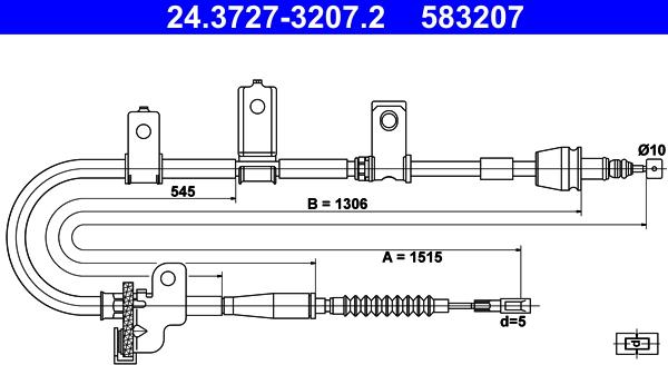 ATE 24.3727-3207.2 - LINKA HAM. RĘCZ. KIA T. PICANTO 04- PR