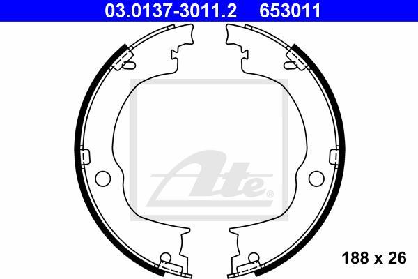 ATE 03.0137-3011.2 - SZCZĘKI HAM. RĘCZ. OPEL ANTARA 06-