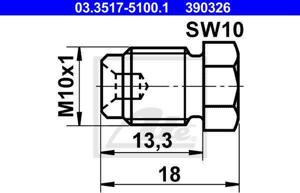 ATE 03.3517-5100.1 - ŚRUBA POKRYWY. POMPA HAMULCOWA