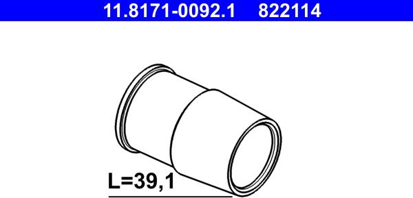 ATE 11.8171-0092.1 — Tuleja prowadząca, zacisk hamulcowy