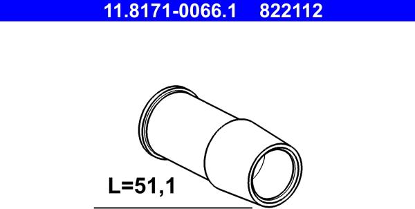 ATE 11.8171-0066.1 - SWORZEŃ ZACISKU HAM. 51.1 X 13 MM