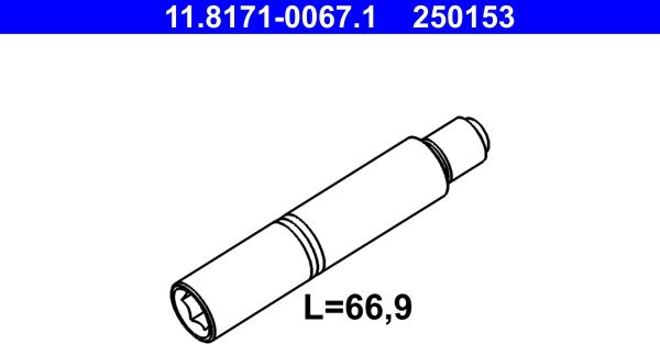 ATE 11.8171-0067.1 — Sworzeń prowadzący, zacisk hamulca