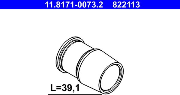 ATE 11.8171-0073.2 - SWORZEŃ ZACISKU HAM. 39.1 X 16 MM
