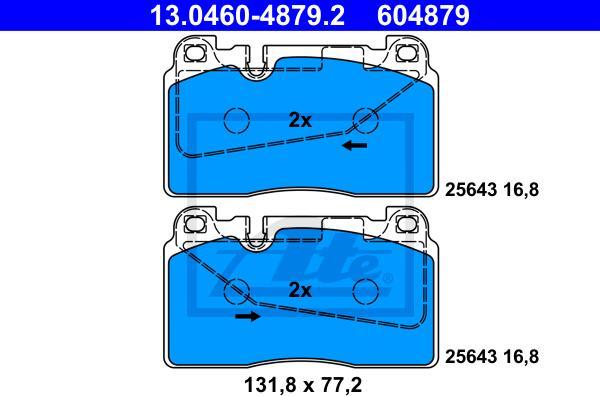 ATE 13.0460-4879.2 - KLOCKI HAM. AUDI P. Q5 2.0-3.0 TDI 12-