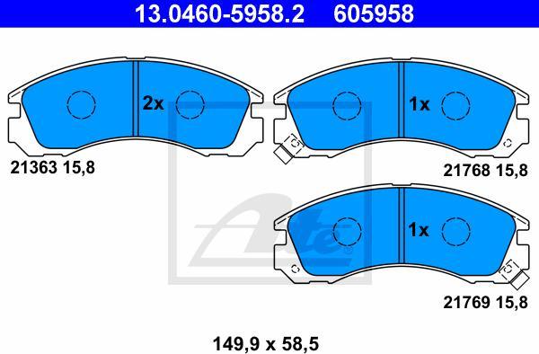 ATE 13.0460-5958.2 - KLOCKI HAM. MITSUBISHI P. GALANT 97--OUTLANDER 03--PAJERO 94-