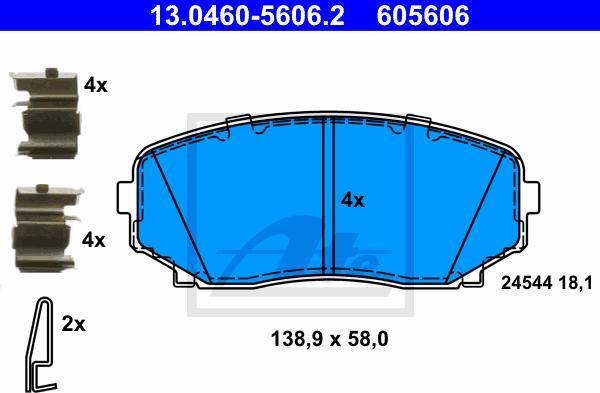 ATE 13.0460-5606.2 - KLOCKI HAM. MAZDA P. CX-7-CX-9 07-