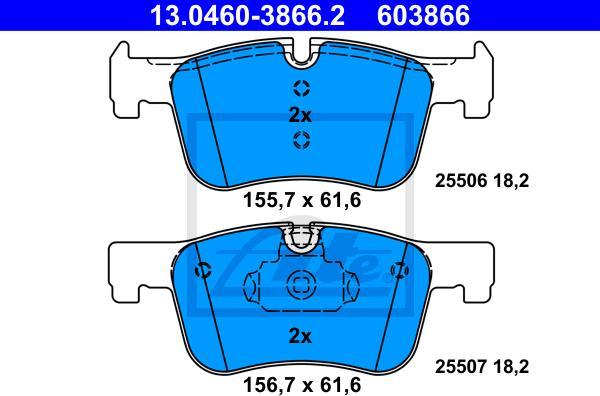 ATE 13.0460-3866.2 - KLOCKI HAM. BMW P. 1-3-4 1.5-2.0 10-