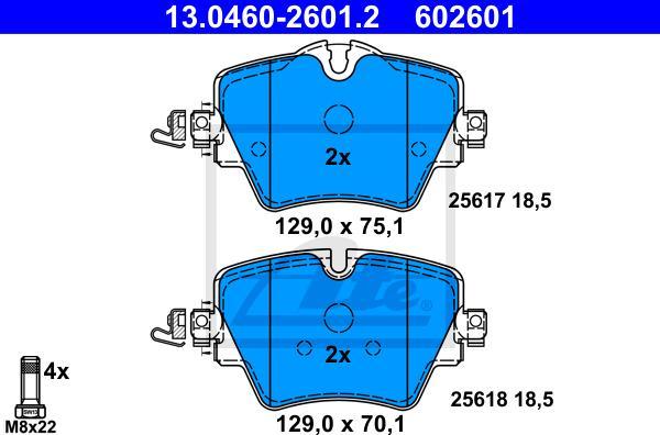 ATE 13.0460-2601.2 - KLOCKI HAM. BMW P. 2-5-X1-X2-X3 1.5-2.0 14-