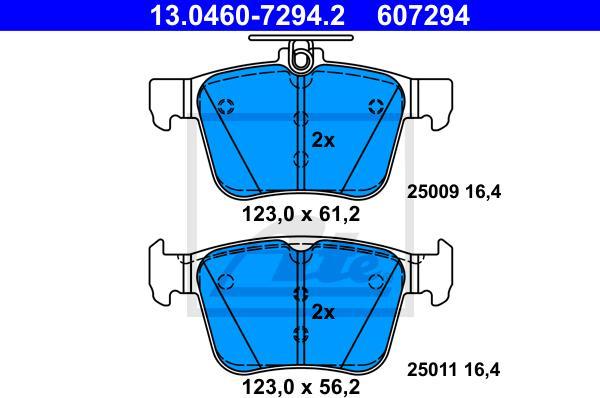 ATE 13.0460-7294.2 - KLOCKI HAM. VW T. GOLF-PASSAT-TIGUAN-TOURAN 1.0-2.0 12-