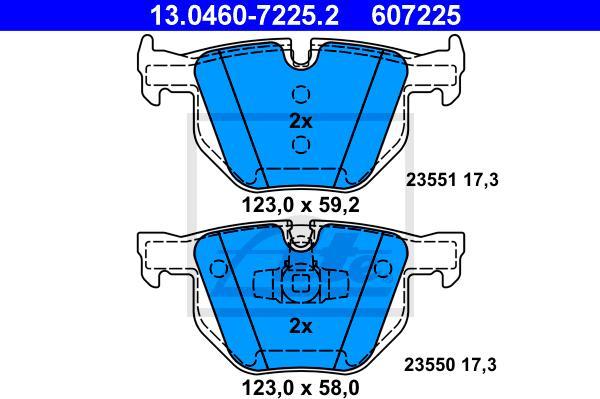 ATE 13.0460-7225.2 - KLOCKI HAM. BMW T. E90-E91
