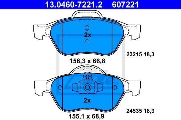 ATE 13.0460-7221.2 - KLOCKI HAM. RENAULT P. MEGANE-SCENIC 02-