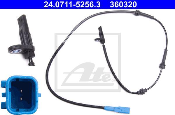 ATE 24.0711-5256.3 - CZUJNIK ABS PEUGEOT P. 208 12- LE-PR