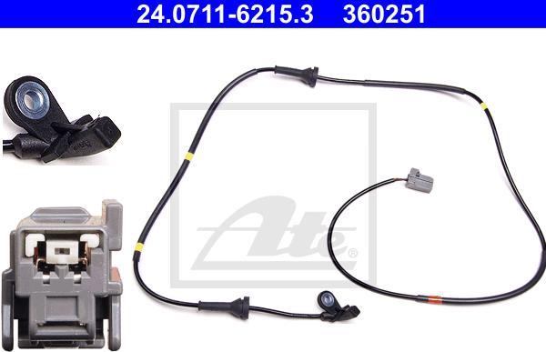 ATE 24.0711-6215.3 - CZUJNIK ABS VOLVO T. XC90 02- LE