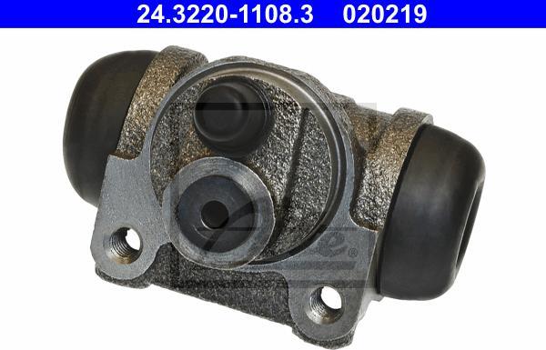 ATE 24.3220-1108.3 - CYLINDEREK HAM. FIAT 500-PANDA-PUNTO 93-10 LE-PR