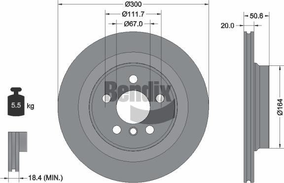 BENDIX Braking BDS1534 — Tarcza hamulcowa