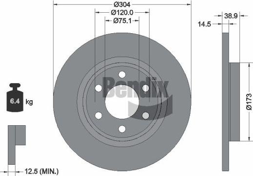 BENDIX Braking BDS2360 — Tarcza hamulcowa