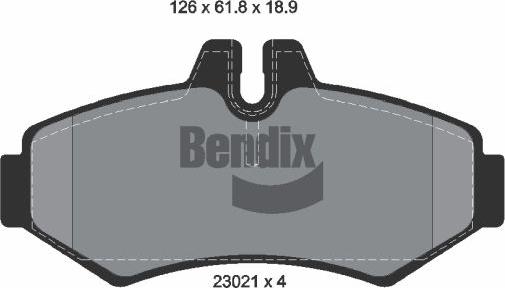 BENDIX Braking BPD1905 — Zestaw klocków hamulcowych, hamulce tarczowe