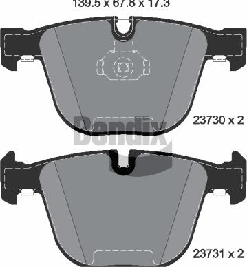 BENDIX Braking BPD1469 — Zestaw klocków hamulcowych, hamulce tarczowe