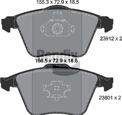 BENDIX Braking BPD1416 — Zestaw klocków hamulcowych, hamulce tarczowe