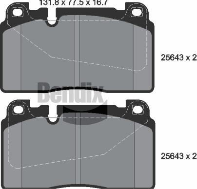 BENDIX Braking BPD1417 — Zestaw klocków hamulcowych, hamulce tarczowe