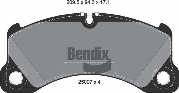 BENDIX Braking BPD1502 — Zestaw klocków hamulcowych, hamulce tarczowe