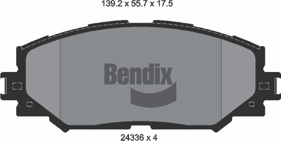 BENDIX Braking BPD1517 — Zestaw klocków hamulcowych, hamulce tarczowe