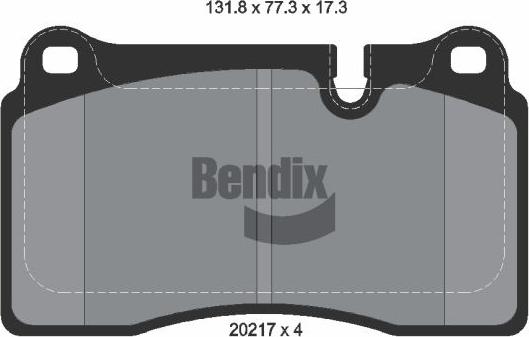 BENDIX Braking BPD1690 — Zestaw klocków hamulcowych, hamulce tarczowe
