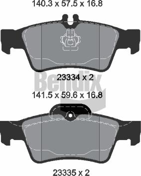 BENDIX Braking BPD1097 — Zestaw klocków hamulcowych, hamulce tarczowe