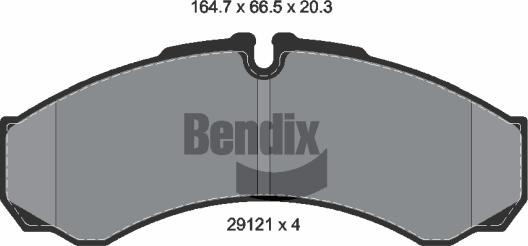 BENDIX Braking BPD1059 — Zestaw klocków hamulcowych, hamulce tarczowe