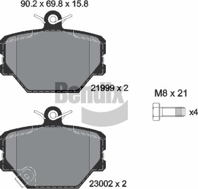 BENDIX Braking BPD1054 — Zestaw klocków hamulcowych, hamulce tarczowe