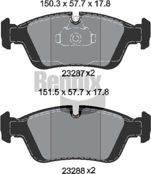 BENDIX Braking BPD1055 — Zestaw klocków hamulcowych, hamulce tarczowe