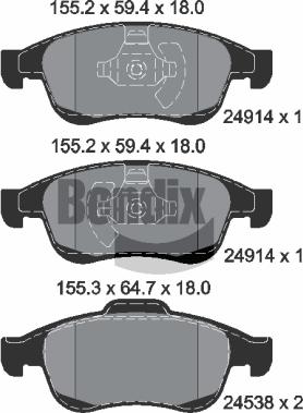 BENDIX Braking BPD1009 — Zestaw klocków hamulcowych, hamulce tarczowe