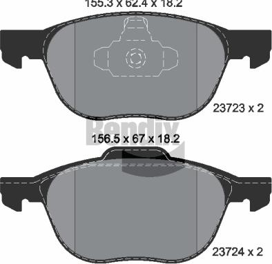 BENDIX Braking BPD1004 — Zestaw klocków hamulcowych, hamulce tarczowe