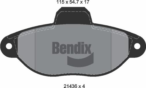 BENDIX Braking BPD1007 — Zestaw klocków hamulcowych, hamulce tarczowe