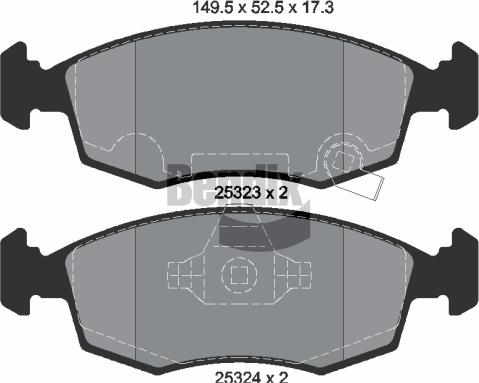 BENDIX Braking BPD1018 — Zestaw klocków hamulcowych, hamulce tarczowe