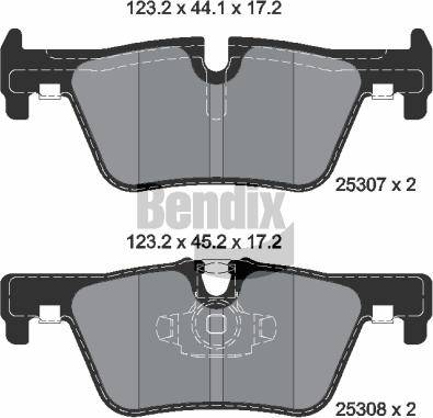 BENDIX Braking BPD1017 — Zestaw klocków hamulcowych, hamulce tarczowe