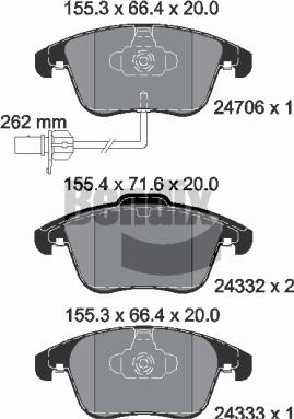 BENDIX Braking BPD1076 — Zestaw klocków hamulcowych, hamulce tarczowe