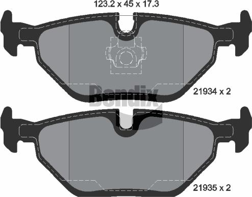 BENDIX Braking BPD1146 — Zestaw klocków hamulcowych, hamulce tarczowe