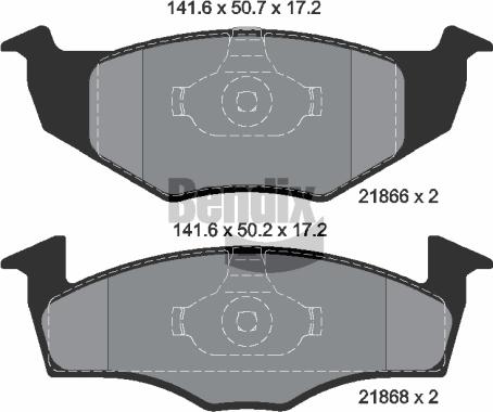 BENDIX Braking BPD1150 — Zestaw klocków hamulcowych, hamulce tarczowe